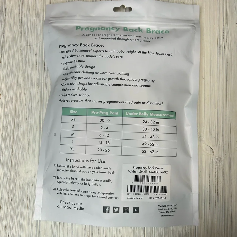 Motif Medical Pregnancy Back Brace
